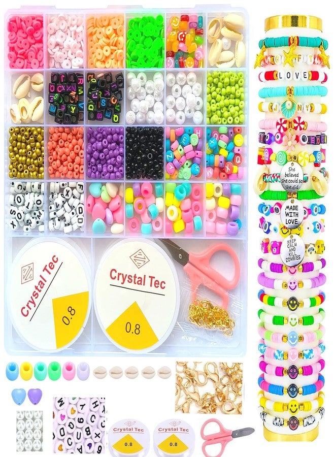 Beadsz Bracelet Making Kit Plastic Beads For Kids Crafts Children's Jewelry Making Kit Diy Necklace Hairband And Rings Craft Kits Birthday For 4, 5, 6, 7-Year-Old Little Girls (Kit-1),Multicolor - Image 1